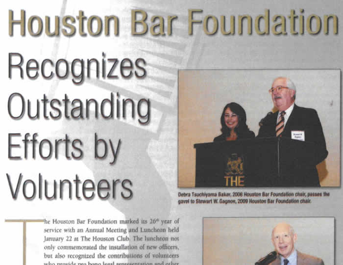 Baker · Wotring LLP | HBF Chair Debra Tsuchiyama Baker Recognizes Outstanding Efforts by Volunteers