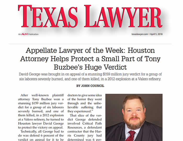 Baker · Wotring LLP | David George Wins Appeal in Refinery Explosion Case