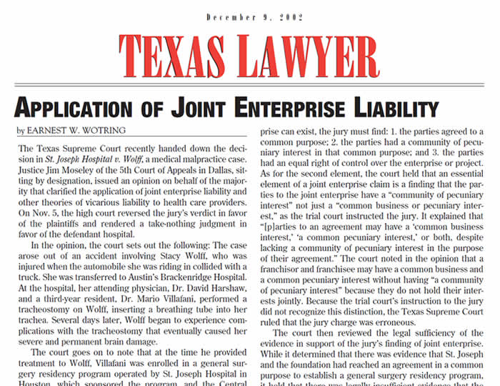 Baker · Wotring LLP | Application of Joint Enterprise Liability