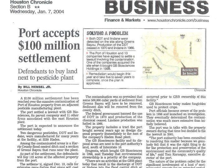 Baker · Wotring LLP | Port Accepts $100 Million Settlement